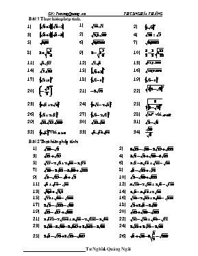 Ôn tập môn Toán 9